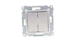 Simon 54 Łącznik żaluzjowy podwójny, szybkozłącza, srebrny mat DZW2.01/43