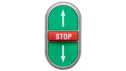 Napęd przycisku potrójny zielony/czerwony /STRZAŁKI GÓRA DÓŁ STOP/ z samopowrotem LPCB7355
