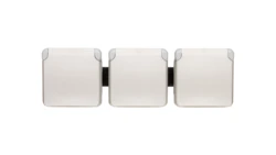 PLEXO55 Gniazdo potrójne poziome z/u białe/ecru 069644