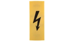 Zaślepka ostrzegawcza z czarną błyskawicą 285-440 /25szt./