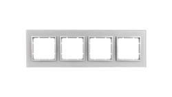 Berker B.3/B.7 Glas Ramka poczwórna szklana aluminium 10146414