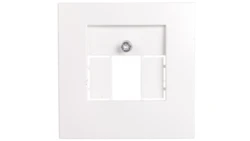 Berker B.1/B.3/B.7 Glas Element centralny do gniazda TAE i głośnikowego śnieżnobiały 10331909