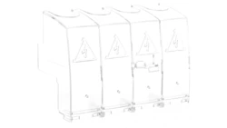 Osłona przyłączy górna i dolna 4P dla rozłączników rozmiar 4 HZC218
