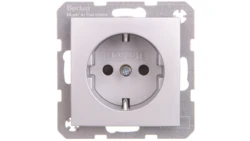 Berker B.1/B.3/B.7 Glas Gniazdo pojedyncze SCHUKO 16A 250V aluminium 47231404