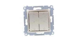 Simon 54 Łącznik żaluzjowy podwójny, szybkozłącza, złoty DZW2.01/44