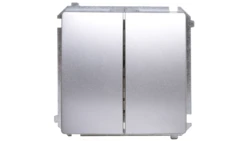 Simon Basic Łącznik świecznikowy 10AX 250V, szybkozłącza, srebrny mat BMW5.01/43