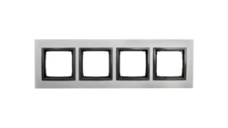 Simon 54 Nature Ramka poczwórna metal SATYNOWY MROK DRN4/80