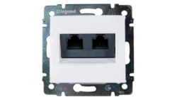 VALENA Gniazdo komputerowe podwójne RJ45 kat.5e UTP białe 774231