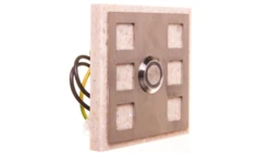 Przycisk dzwonkowy kwadratowy z podświetleniem beżowy 1A/250V PDK-251-BEZ YNS10000019