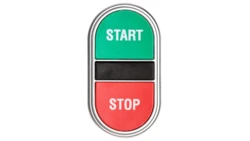 Przycisk sterowniczy dwuklawiszowy kryty z samoczynnym powrotem zielony/czerwony bez adaptera START-STOP LPCB7133