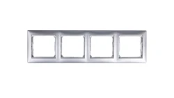 VALENA Ramka poczwórna pozioma aluminium tworzywo 770154