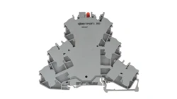 Złączka szynowa 3-pietrowa z LED 2,5mm2 szara 2002-3221/1000-413 TOPJOBS /50szt./