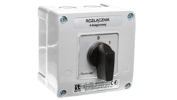 Łącznik krzywkowy 0-1 4P 10A w obudowie pokrętło czarne SK10-2.8210OB11