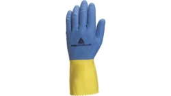 Rękawice gospodarcze z lateksu, flokowane, długość 30 Cm, Gr. 0,60 Mm niebiesko-żółte rozmiar 9,5 VE330BJ09