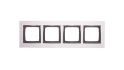 Simon 54 Nature Ramka poczwórna metal INOX YANG DRN4/76