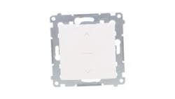 Simon 54 Premium Łącznik żaluzjowy trójpozycyjny 1-0-2, szybkozłącza, biały DZW1K.01/11