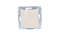 Simon 54 Premium Łącznik żaluzjowy trójpozycyjny 1-0-2, szybkozłącza, kremowy DZW1K.01/41