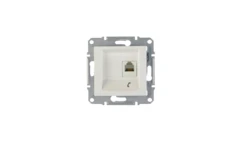 Sedna Gniazdo telefoniczne pojedyncze RJ11 białe SDN4101121