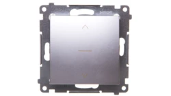 Simon 54 Premium Łącznik żaluzjowy trójpozycyjny 1-0-2, szybkozłącza, srebrny matowy DZW1K.01/43