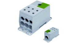 Blok rozdzielczy AL/CU 1-potencjałowy 175A we 1x95-240mm2 wy 6x10-50mm2 zielony AUX38503PE