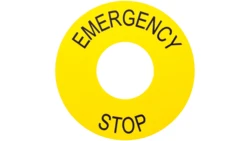 Tabliczka opisowa żółta okrągła fi60mm /EMERGENCY STOP/ ZB2BY9330