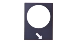 Tabliczka opisowa czarna prostokątna 30x40mm DO TYŁU WOLNO ZB2BY2916 /10szt./