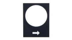 Tabliczka opisowa czarna prostokątna 30x40mm OPUSZCZANIE WOLNO ZB2BY2904 /10szt./