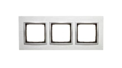 Simon 54 Nature Ramka potrójna metal INOX KLASYCZNY DRN3/77