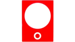 Tabliczka opisowa czerwona prostokątna 30x40mm WY ZB2BY2931