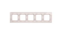 Simon 54 Nature Ramka pięciokrotna szkło BIAŁA PERŁA DRN5/70