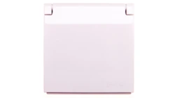 Simon 54 Pokrywa gniazda do wersji IP44 z przesłonami z klapką biała DGZ1BUZP/11