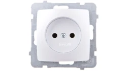 KARO Gniazdo pojedyncze b/u srebrny perłowy GP-1S/m/43