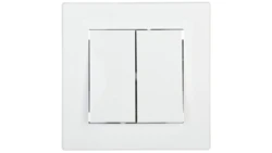 Przycisk Asfora podwójny biały z ramką EPH1100121