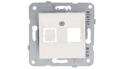 Karre Płytka Czołowa Z Ramką Szkieletową Do Gniazd Teleinformatycznych Mocowanie Typu Keystone Jack Wycięcie Kwadratowe, Kolor B