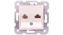 Karre Gniazdo Teleinformatyczne 1xrj11+1xrj45, Kolor Krem / 90963735