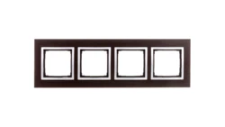 Simon 54 Nature Ramka poczwórna drewno SREBRNE WENGE DRN4/84