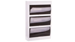 Rozdzielnica modułowa tworzywo 3x12 natynkowa IP40 IK06 N+PE II klasa drzwi transparentne szare DB312S 3X12P/SMD biały 3836