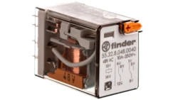 Przekaźnik przemysłowy 2P 10A 48V AC przycisk testujący mechaniczny wskaźnik zadziałania 55.32.8.048.0040