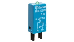 Moduł sygnalizacyjny LED zielony + dioda gaszeniowa 6-24V DC polaryzacja A1+ 99.80.9.024.99
