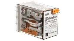 Przekaźnik przemysłowy 4P 7A 24V AC przycisk testujący mechaniczny wskaźnik zadziałania AgNi 55.34.8.024.0054