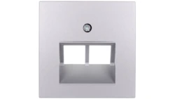 Berker B1/B5/B7 GLAS Plakietka do gniazda teleinformatycznego UAE /RJ11, RJ45/ aluminium 14091404