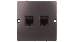 Simon Basic Gniazdo komputerowe RJ45 podwójne kategoria 5e grafit matowy bmf52.02/28