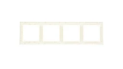 AS Ramka poczwórna do łączników IP44 ecru RH-4G/27