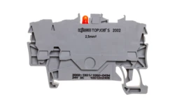 Złączka szynowa 3-przewodowa 2,5mm2 z LED szara TOPJOBS 2002-1321/1000-434 /100szt./