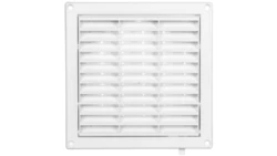 Kratka wentylacyjna 130x130mm fi 125mm biała żaluzja+sznurek T34