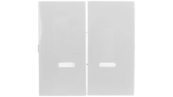 Simon 54 Klawisz podwójny do SW6/2XLM, SW7/2XM i SW6P1M z podświetleniem biały DKW9L/11