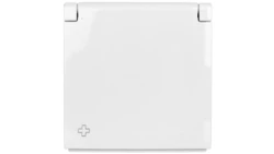 Simon 54 Pokrywa gniazda do wersji IP44 z przesłonami antybakteryjna biała DGZ1BUZP/AB11