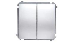 Simon Basic Łącznik świecznikowy z podświetleniem 10AX 250V, szybkozłącza, srebrny mat BMW5L.01/43