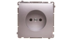 Simon Basic Gniazdo pojedyncze b/u 16A 250V srebrny mat BMG1.01/43