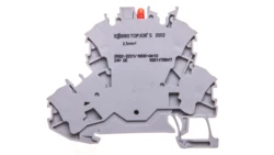 Złączka 2-piętrowa 2,5mm2 diodowa szara TOPJOBS 2002-2221/1000-413 /50szt./